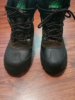 Itasca Womens Black and Brown Insulated Waterproof Boots